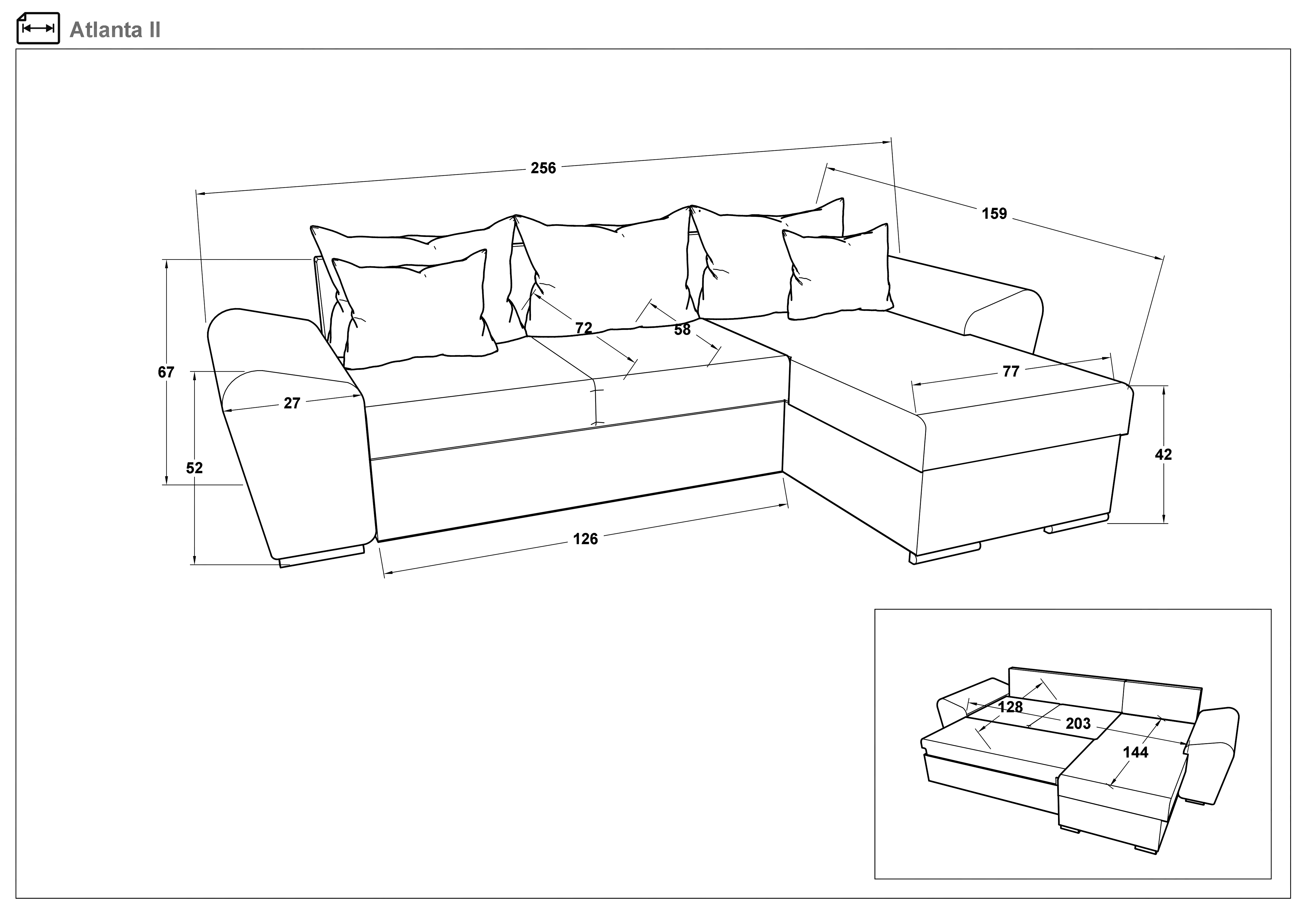Размеры дивана атланта в много мебели