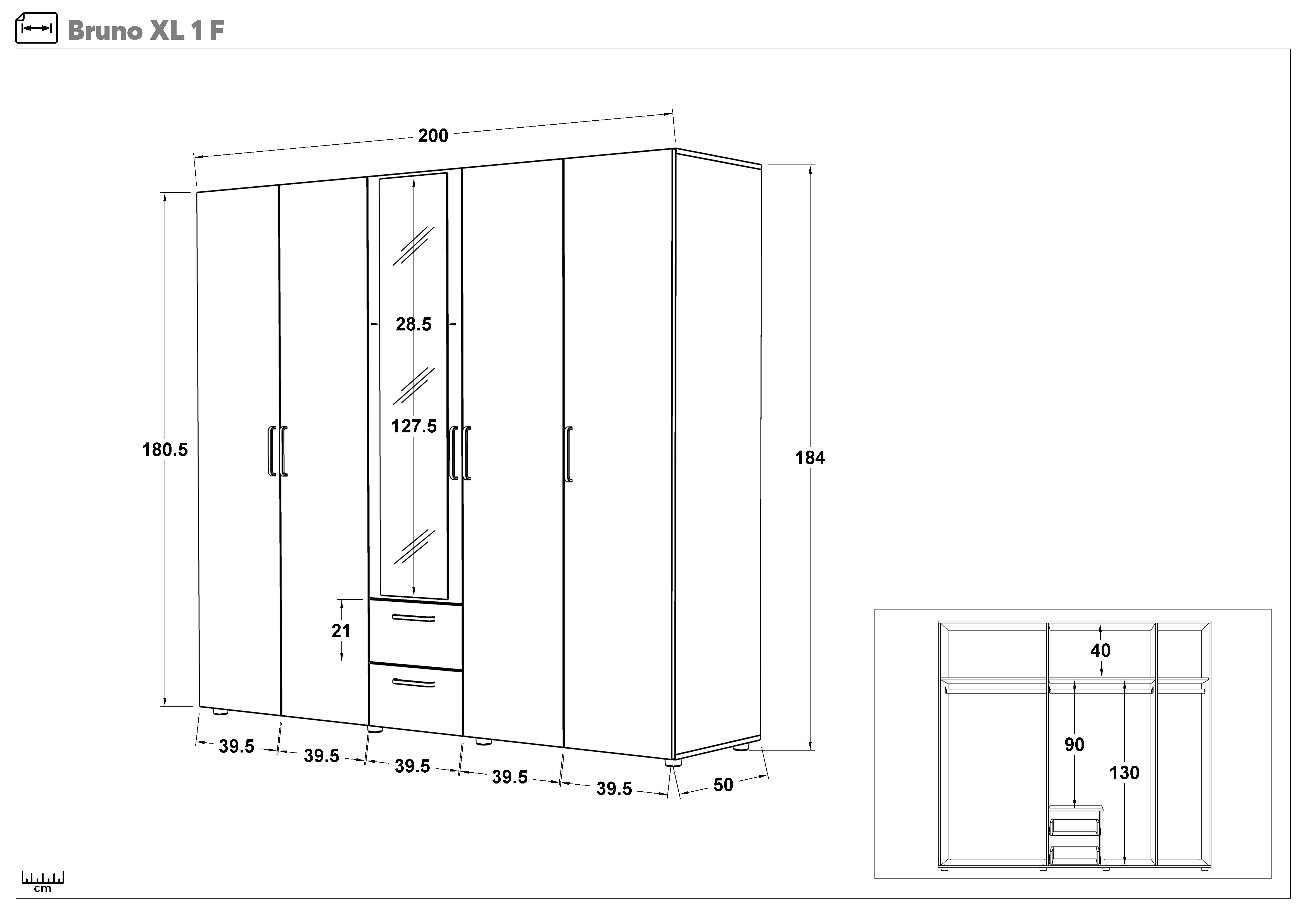 Гардероб с лост Бруно XL 1