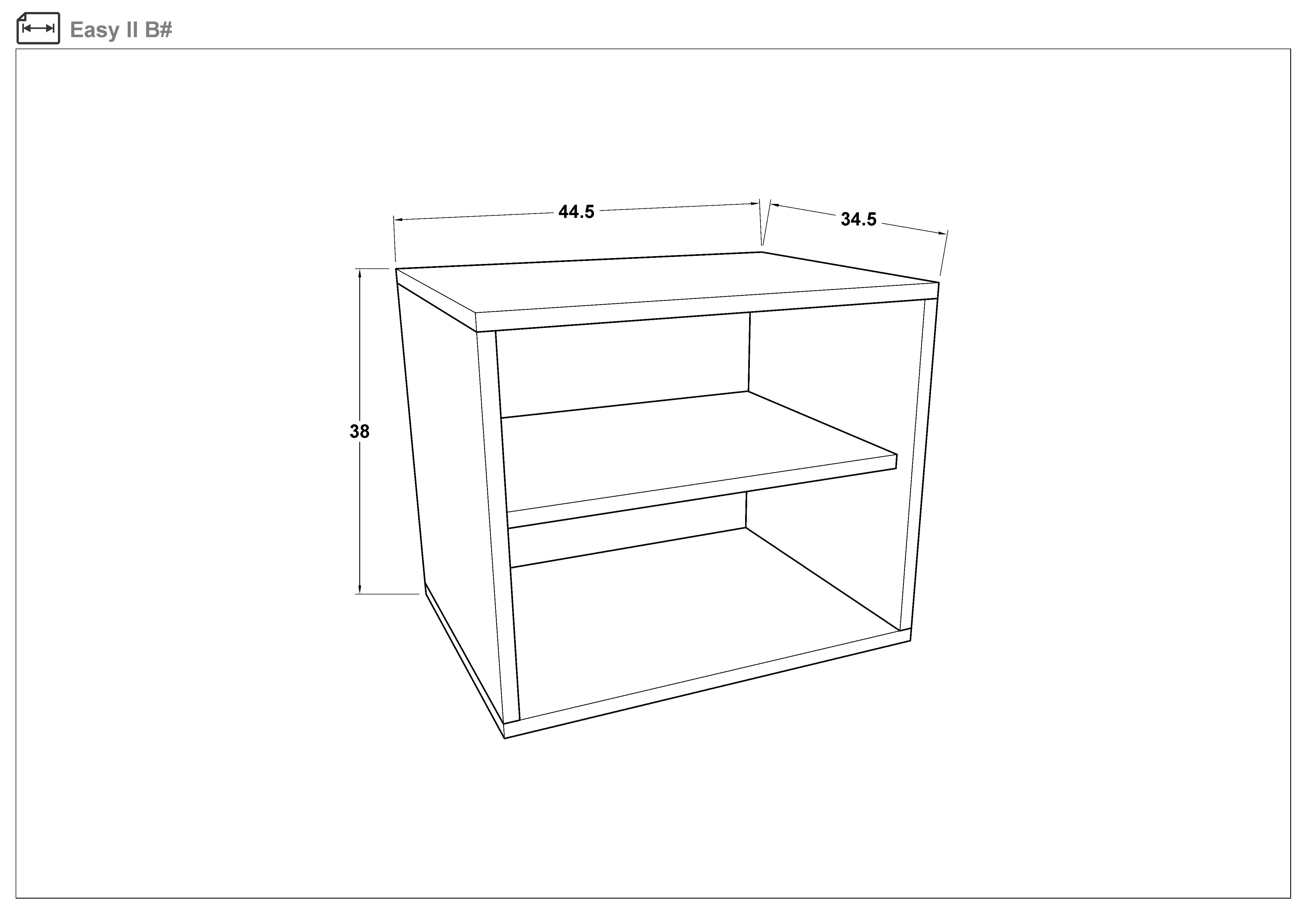 Set double bed Easy + 164/190 + 2 nightstands Easy