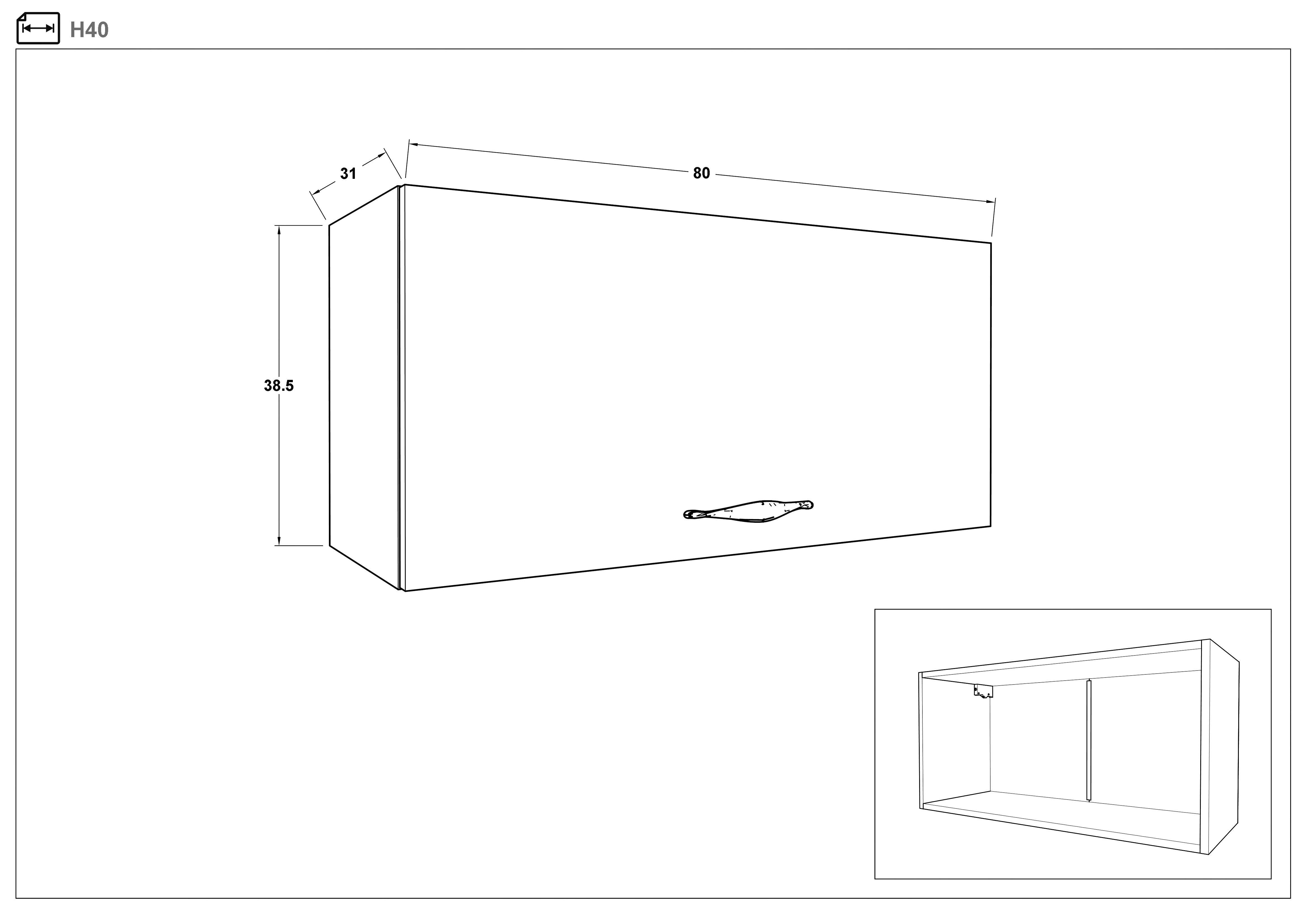 Kitchen cabinet Dakota 40