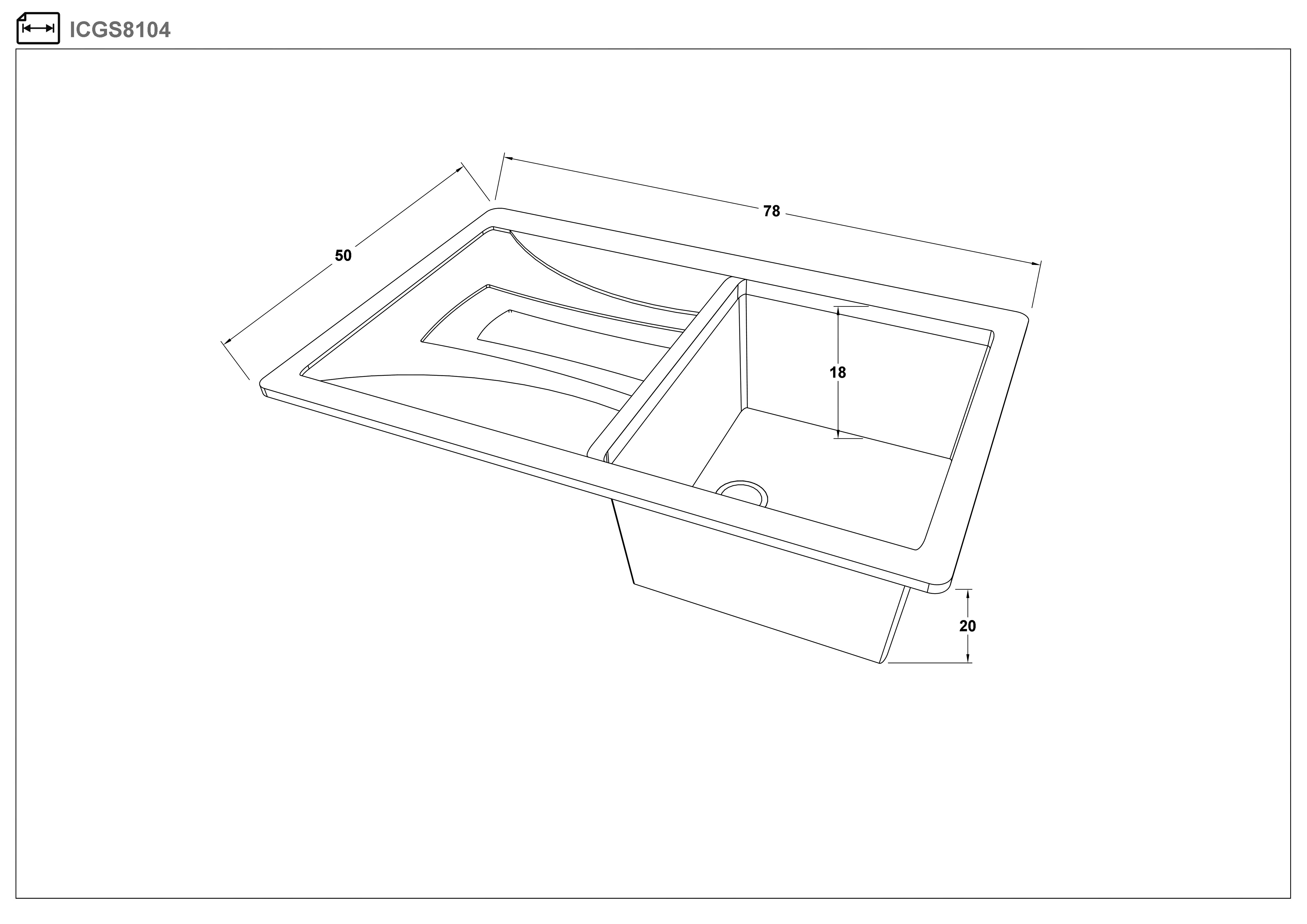 Granite sink ICGS8104