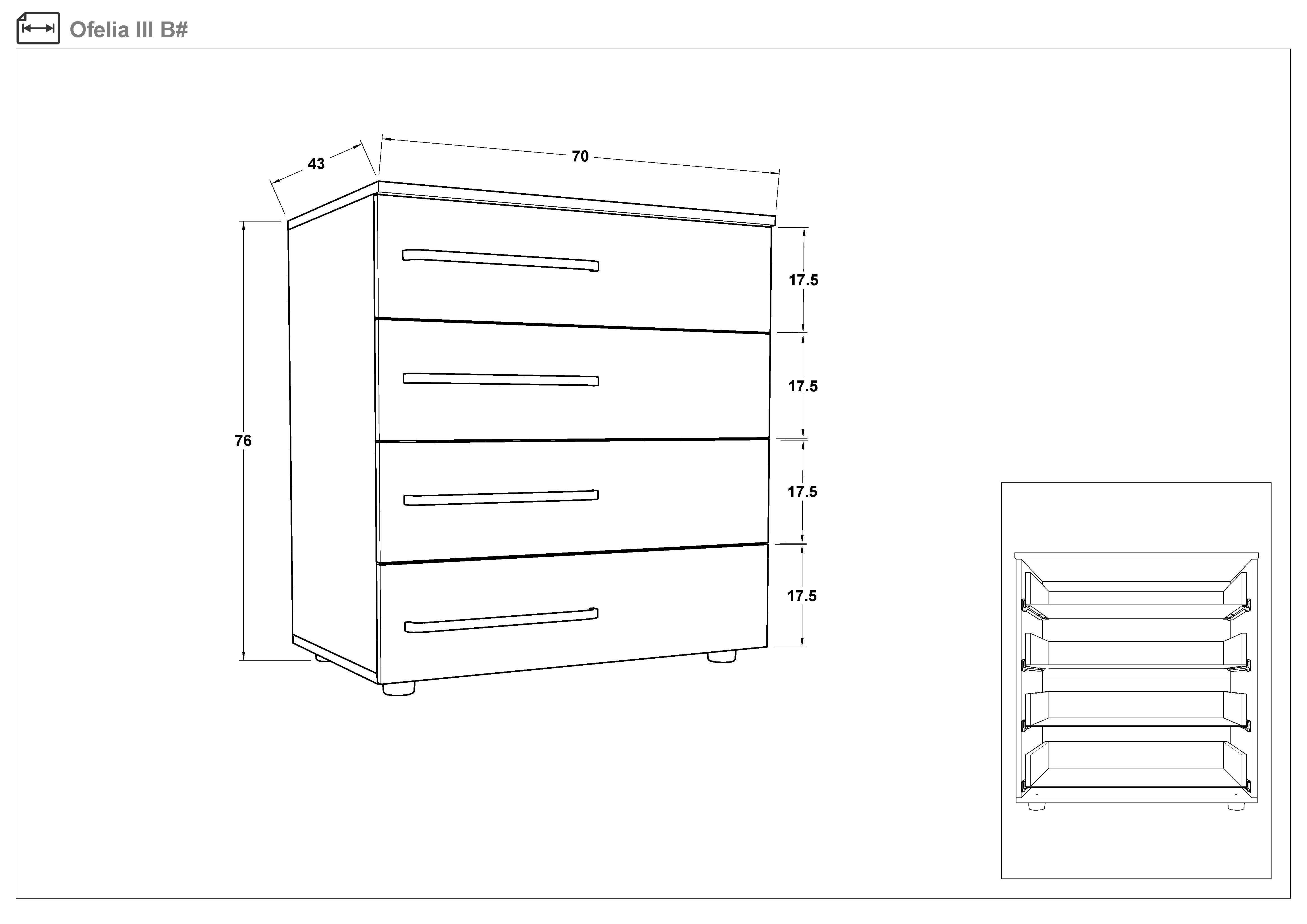 Bedroom furniture set 160/200 Aura + mattress