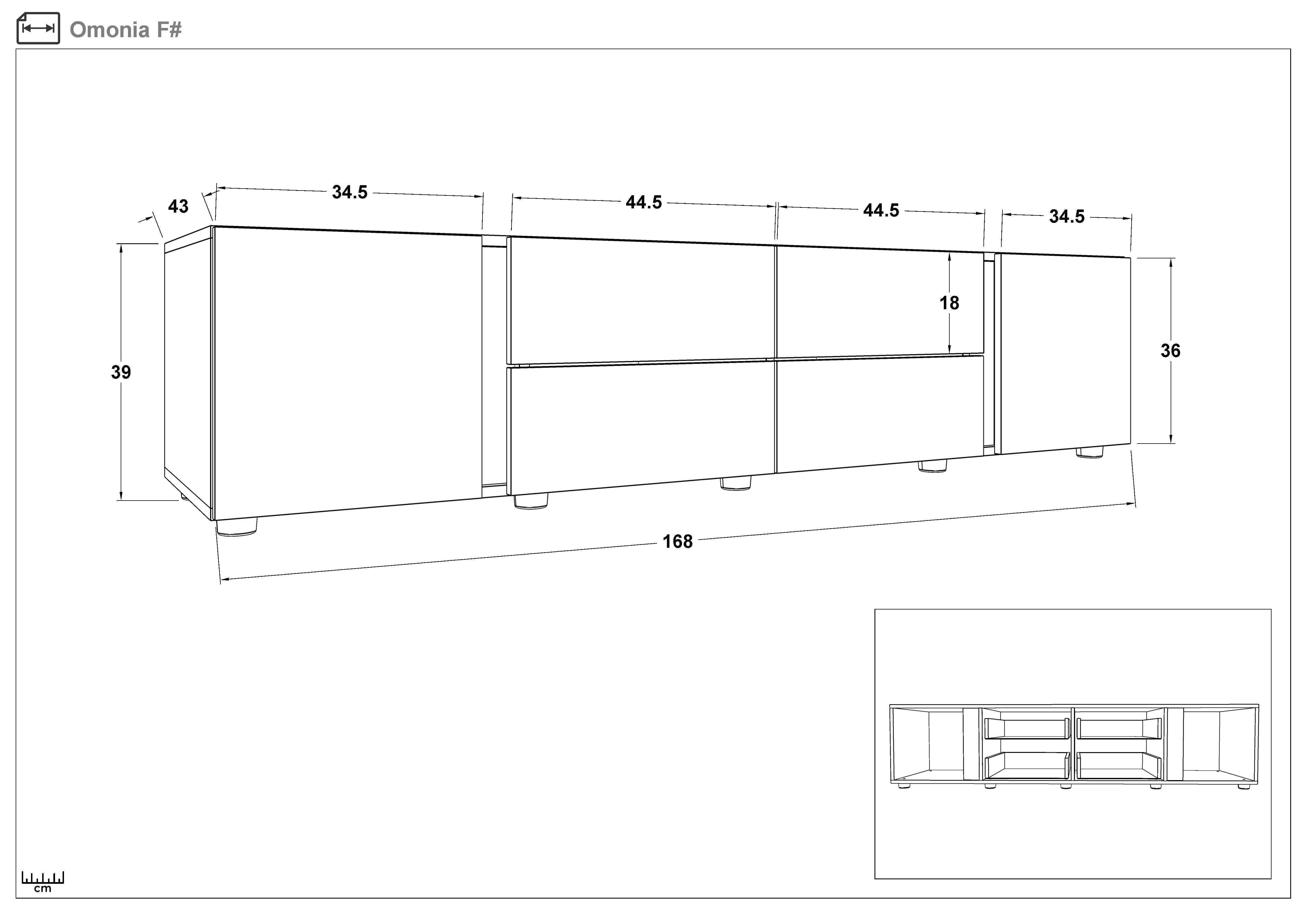 Sofa + TV module + coffee table Living room Collection Emily 2