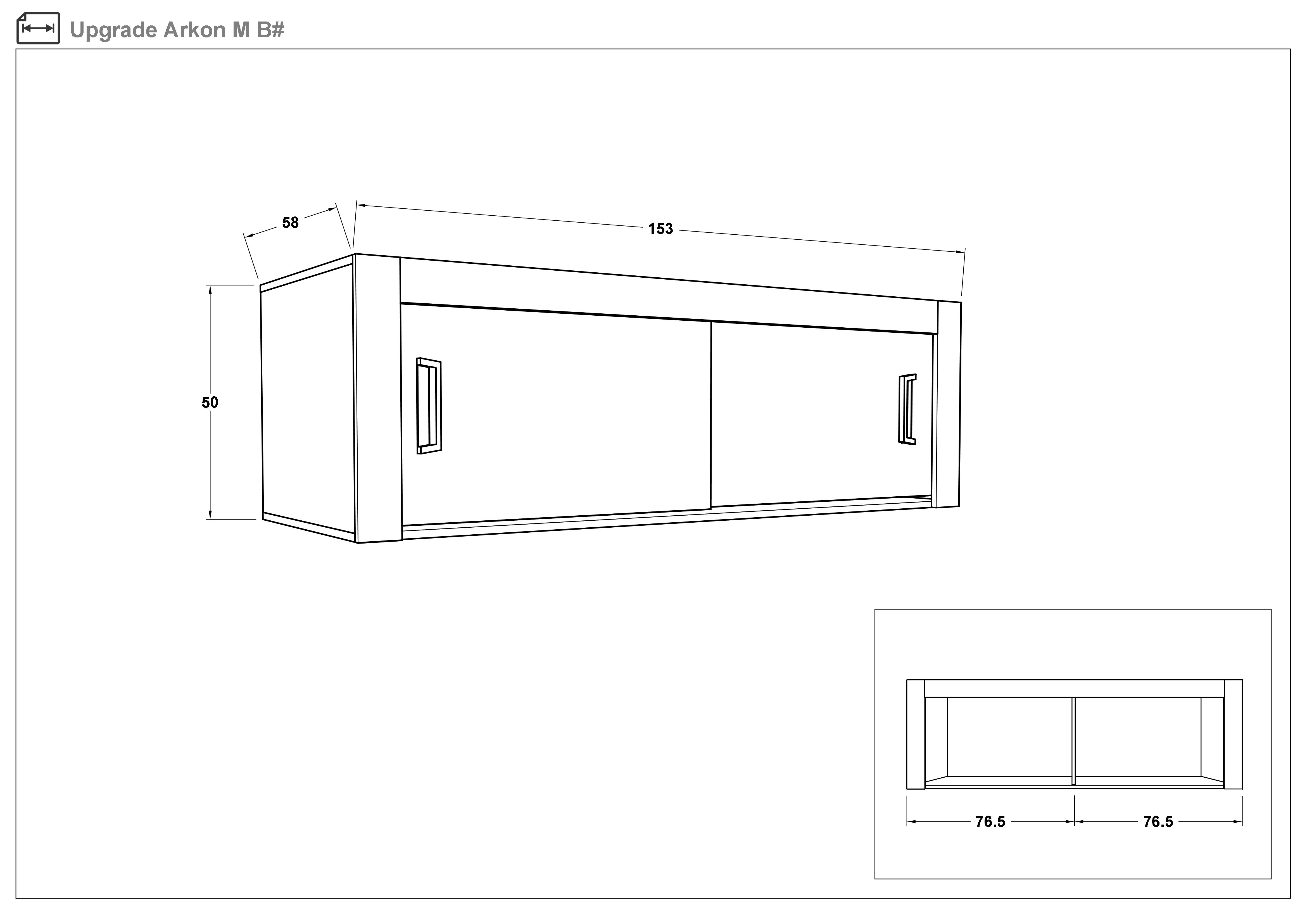Upgrade for double-winged wardrobe Arkon Standard M