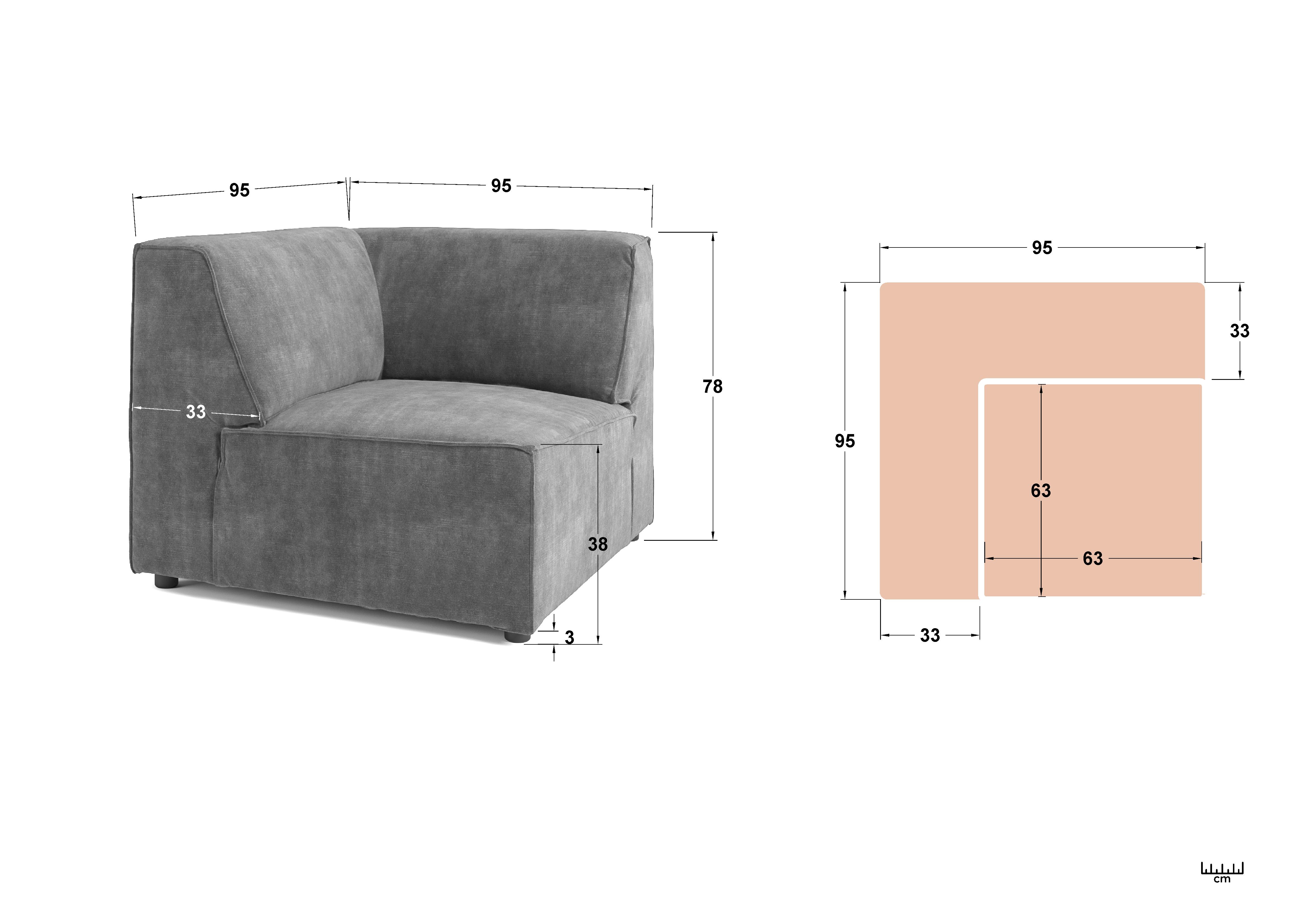 Corner module from a sofa Verso