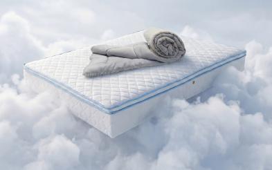Set of mattress 120/190+ duvet 140/200 Leo Pocket memory + Stripe Set of mattress 120/190+ duvet 140/200
