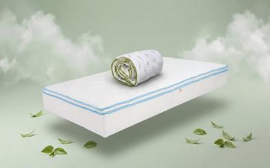 Комплект матрак 160/200 + завивка 200/220 Лео Покет мемори + Green Tea Комплект матрак 160/200 + завивка 200/220