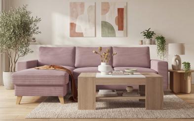 Set Extendable corner sofa Marden + coffee table Sima Set