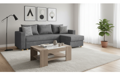 Extendable sofa + table Fabiola + Sima Extendable sofa + table
