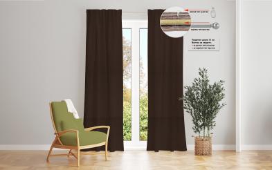 Set of 2 drapes/ brown 04628