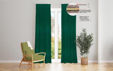 Set of 2 drapes/ green 04630