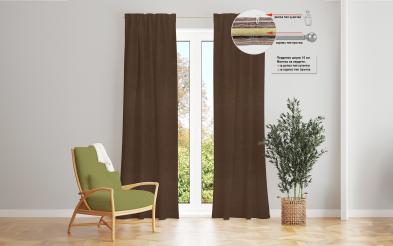 Set of 2 drapes/ brown 04635