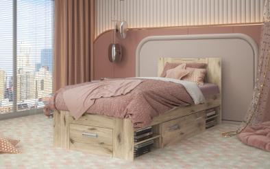 Bed Nemo + drawers for mattress 90/200 Bed + drawers for mattress 90/200