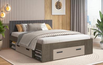 Upholstered double bed 160/200 Trace + mattress Upholstered double bed 160/200
