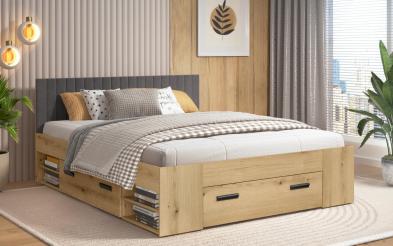 Upholstered double bed for mattress 160/200 Trace Upholstered double bed for mattress 160/200