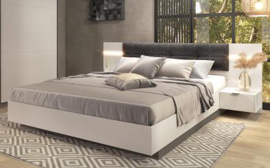 Double bed 160/200 + LED Alinor Sense + mattress Double bed 160/200 + LED