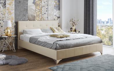 Upholstered double bed for mattress 160/200 Latina Upholstered double bed for mattress 160/200