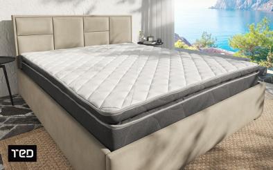Mattress 160/200 cm, two-sided, 7-zone multipocket system, high-resilience HR foam, height 28 cm, 10-year warranty, firmness: balanced to medium-firm. Premium Grey Mattress 160/200 cm, two-sided, 7-zone multipocket system, high-resilience HR foam, height 28 cm, 10-year warranty, firmness: balanced to medium-firm.