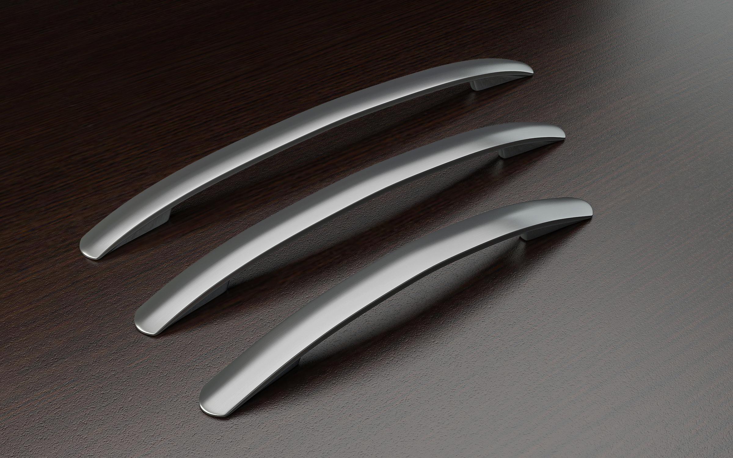 Furniture handle 002, 209 mm, chrome matt  1