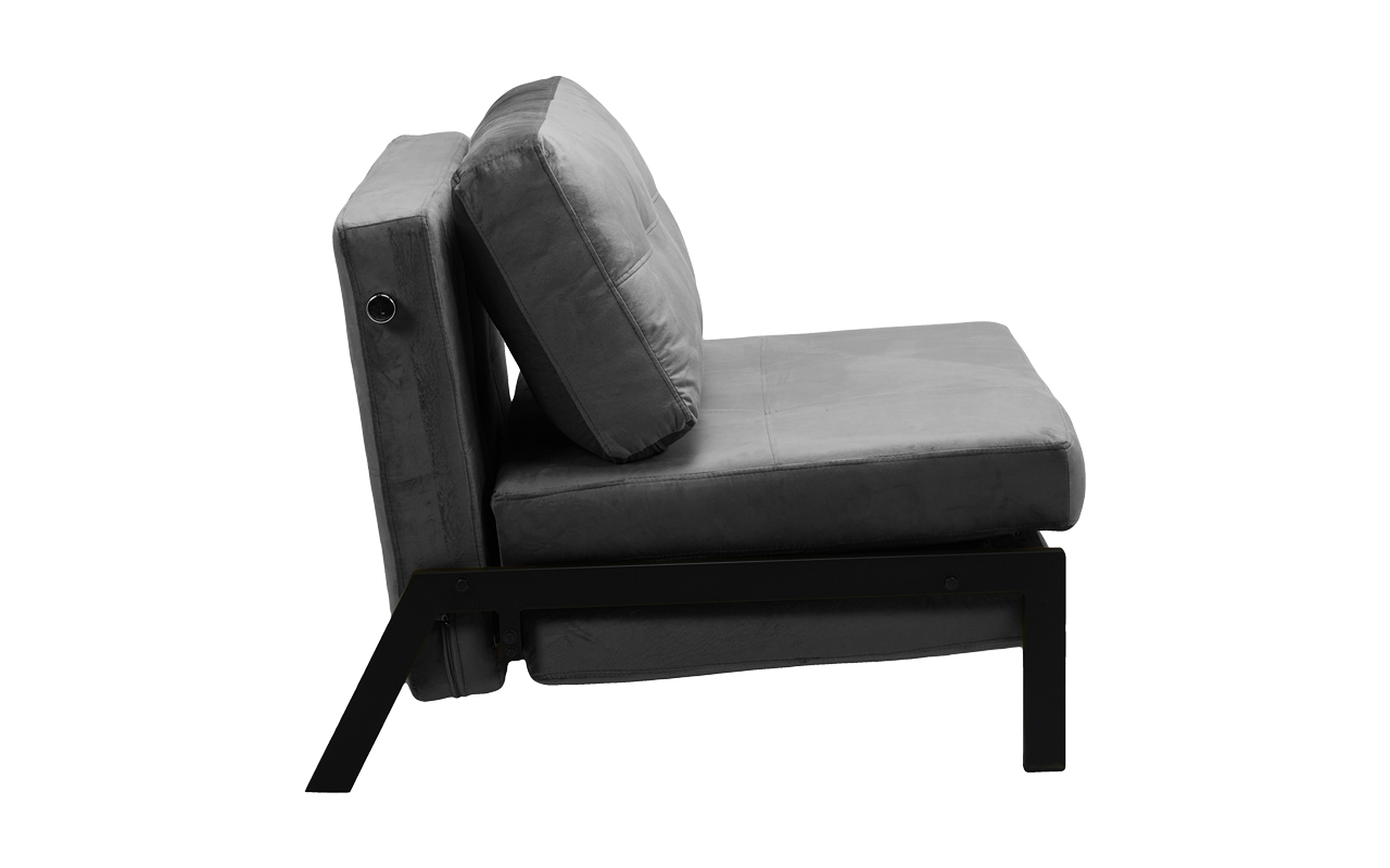 Extendable two-seater sofa Fancy, dark grey  5
