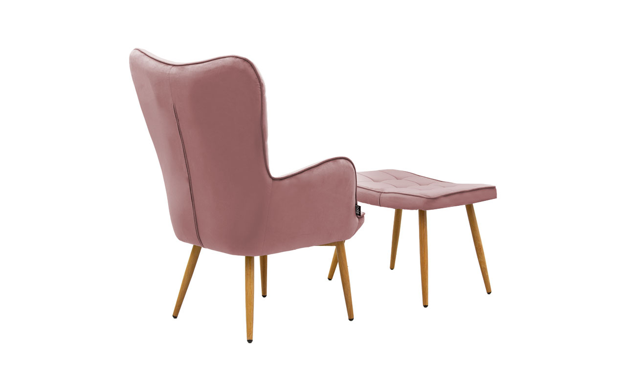 Armchair + ottoman Madison, ash rose  5