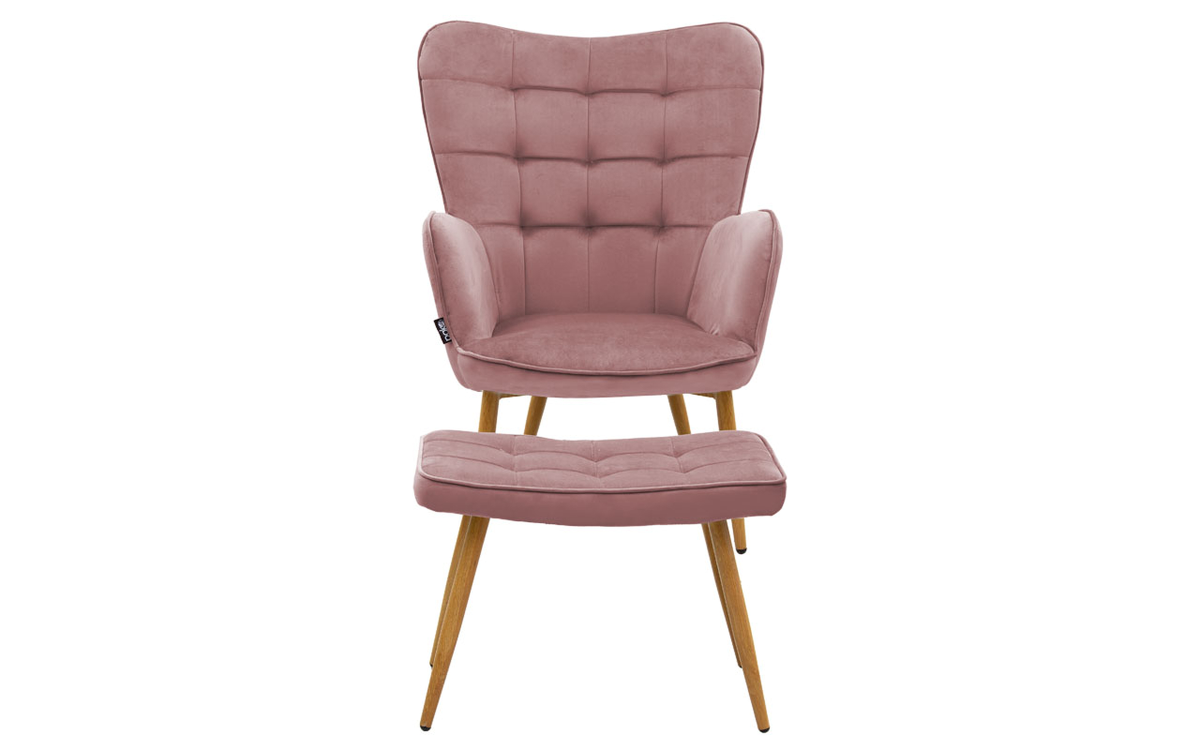 Armchair + ottoman Madison, ash rose  3