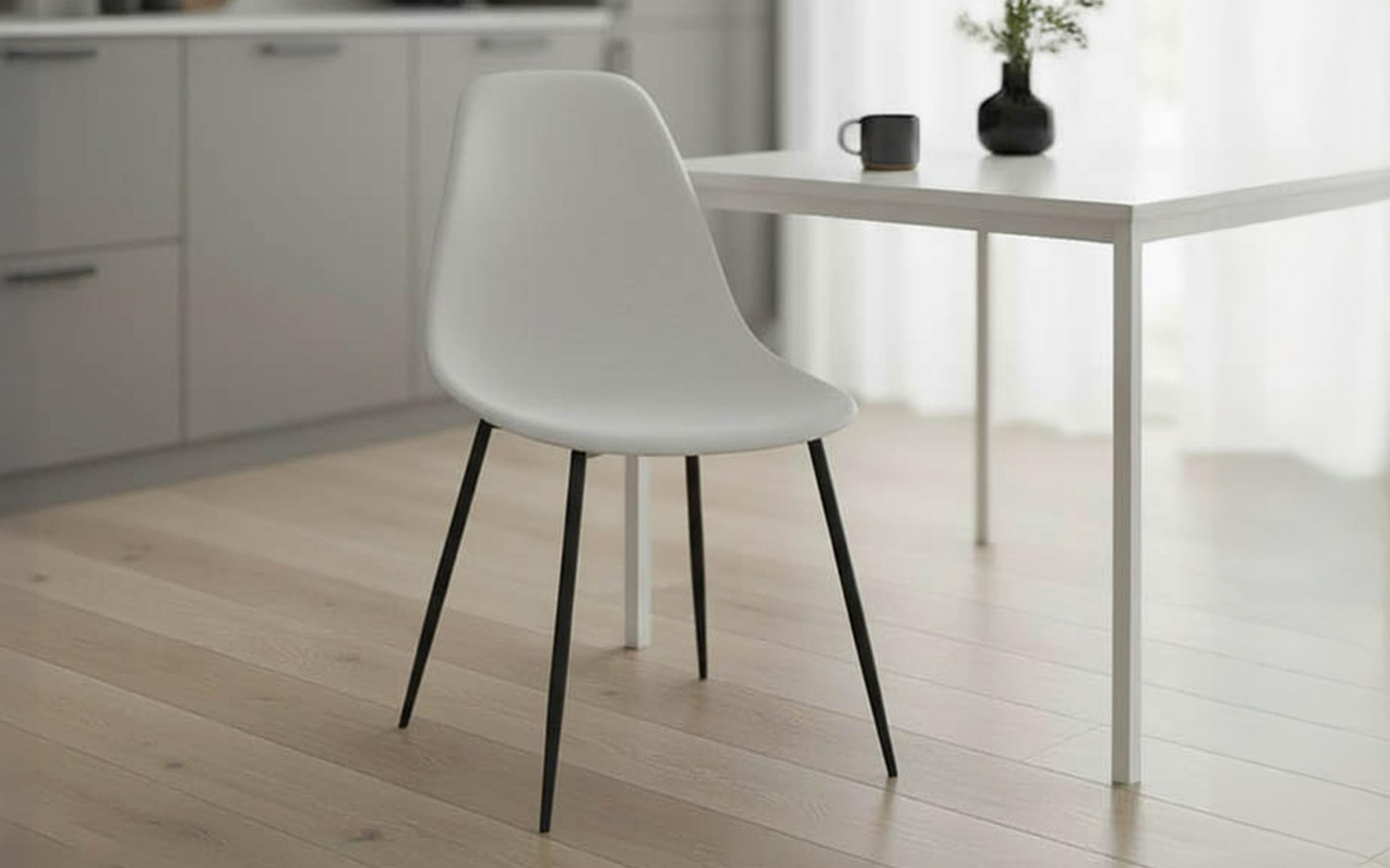 Dining chair Balen, white + black  1