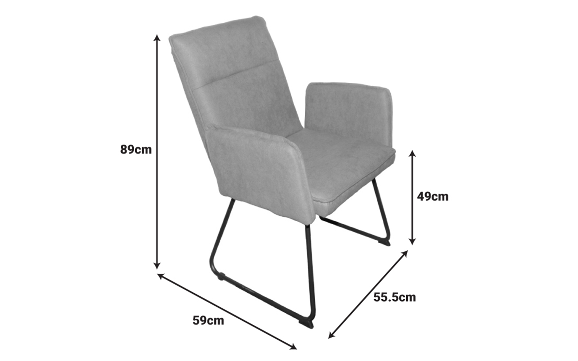 Dining chair Esentia A, grey  2