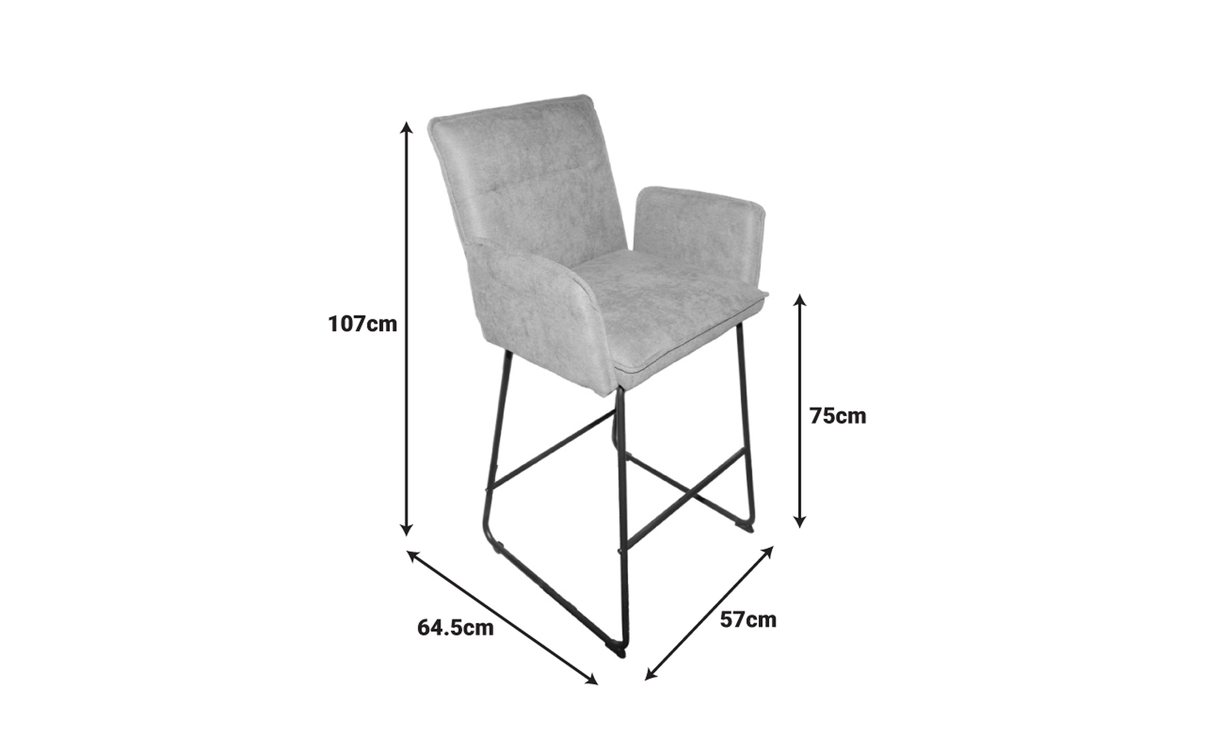 Bar chair Esentia A, grey + black  2