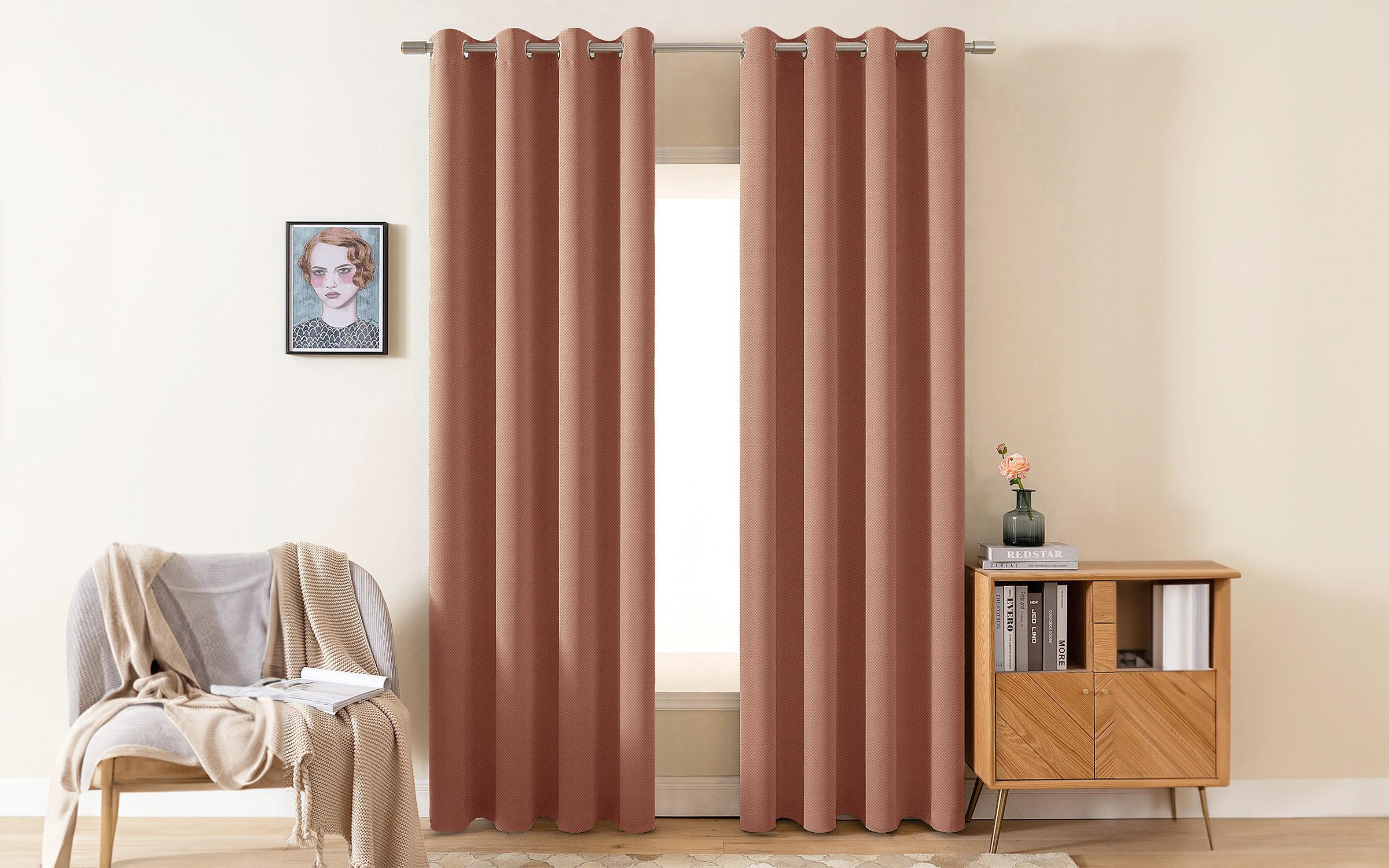 Set of 2 drapes, pink  1