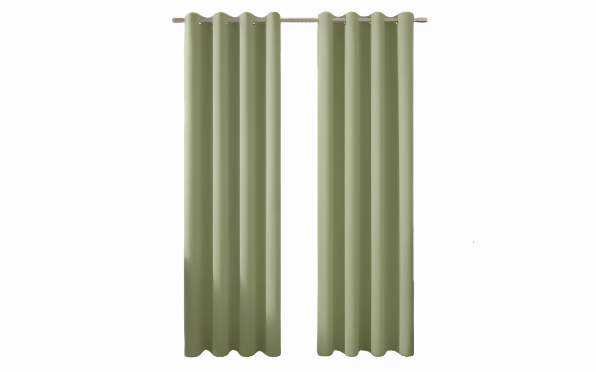 Set of 2 drapes, green  1