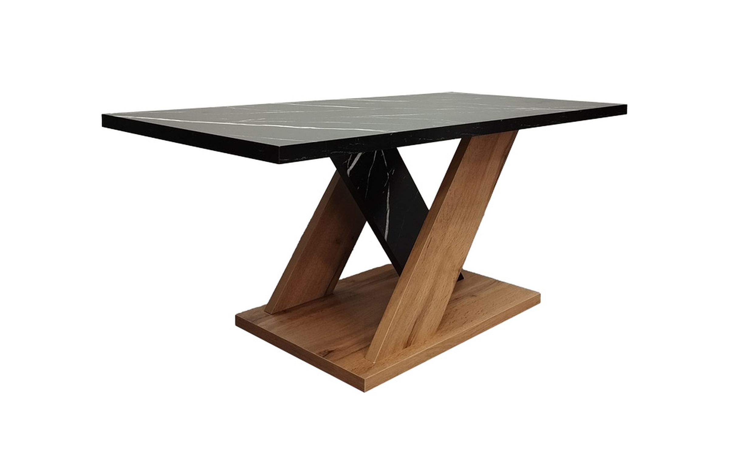 Coffee table Solange, black marble + Sonoma  3