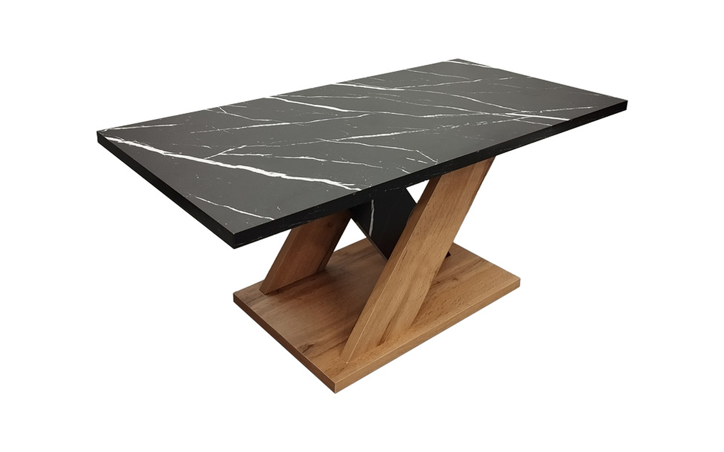 Coffee table Solange, black marble + Sonoma  4