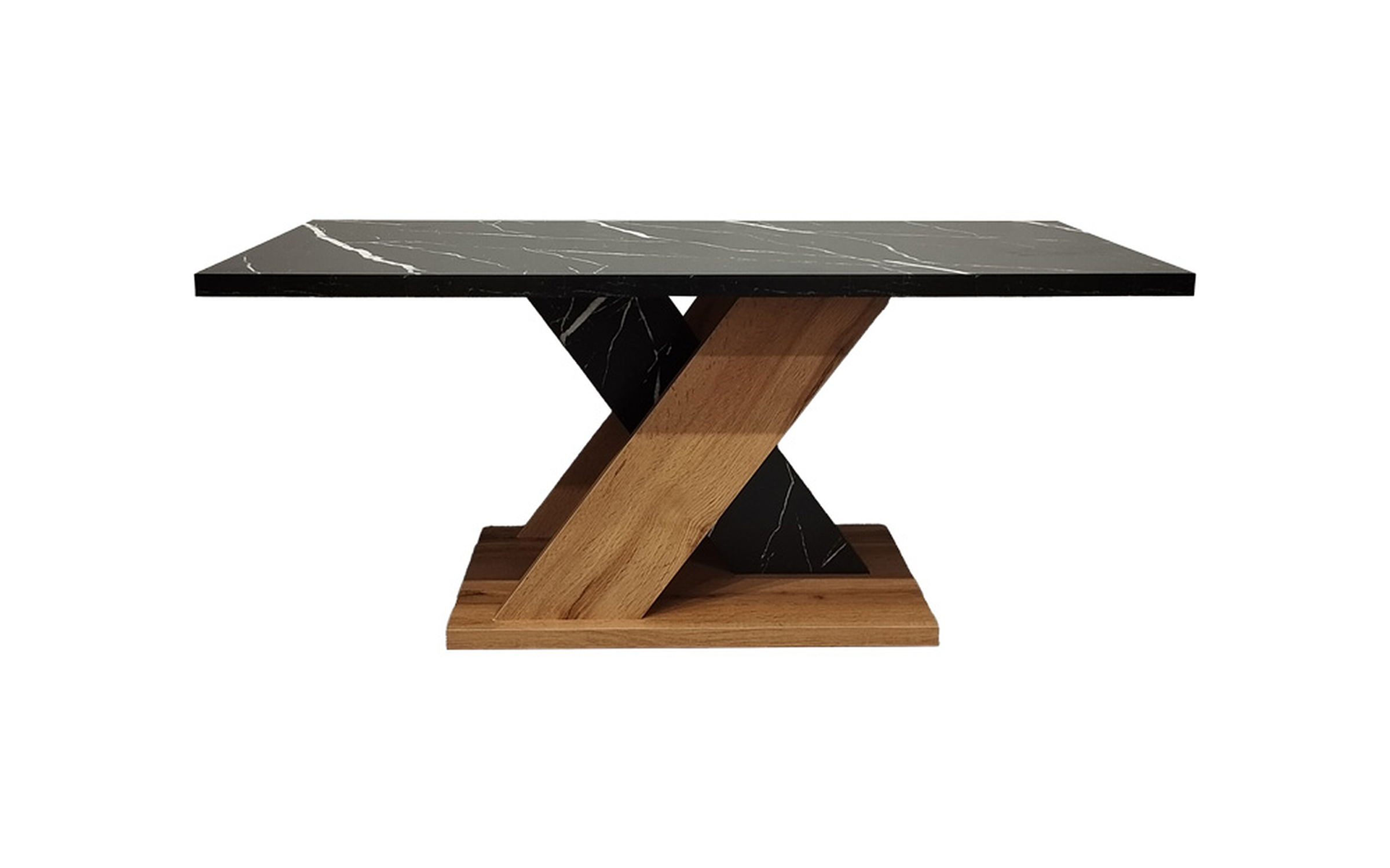 Coffee table Solange, black marble + Sonoma  5