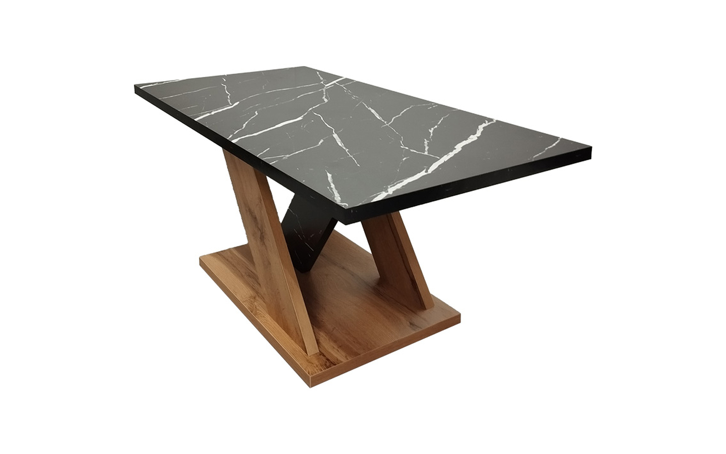 Coffee table Solange, black marble + Sonoma  6