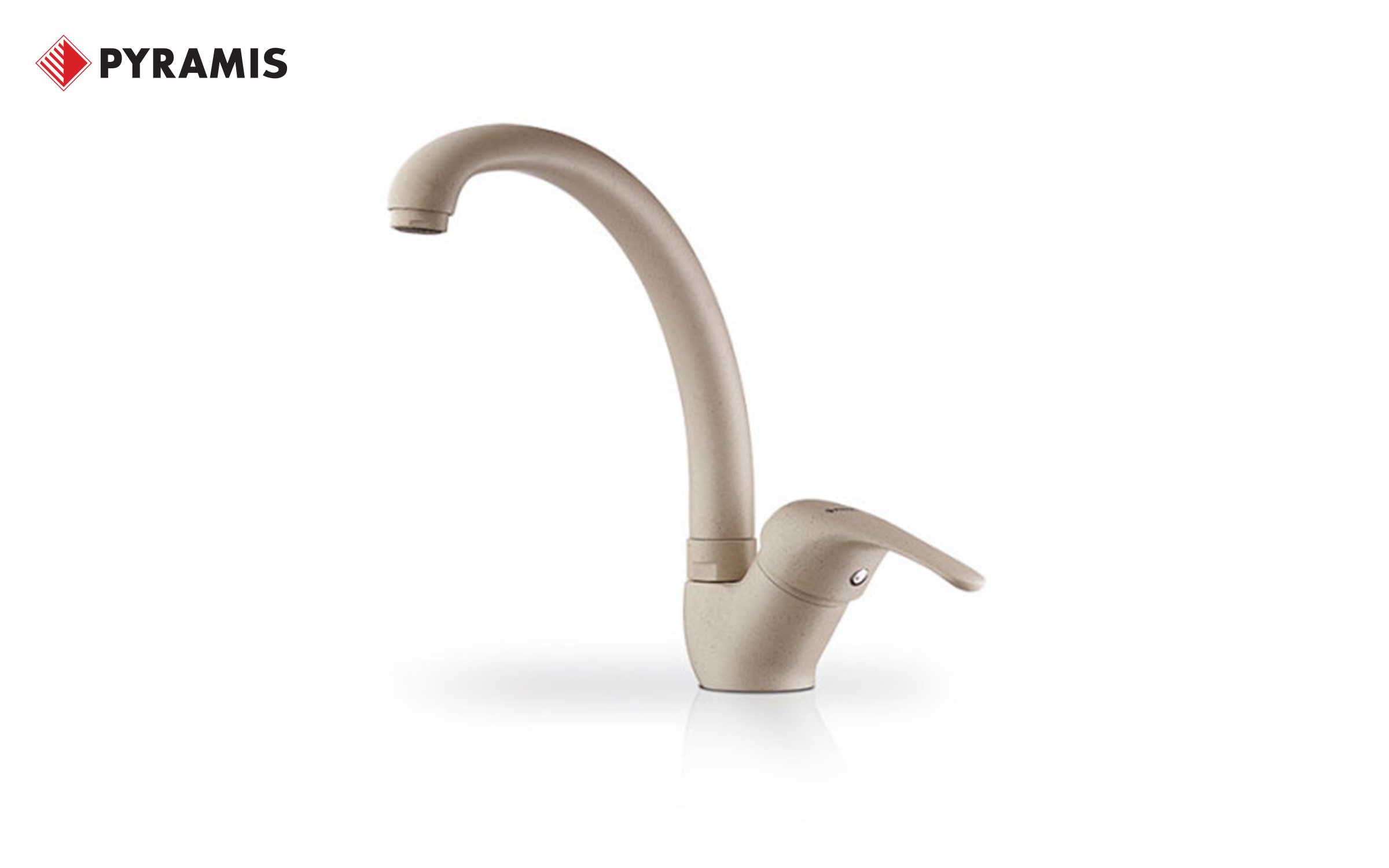 Mixer tap Pyramis Mezzo, sandy beige  1