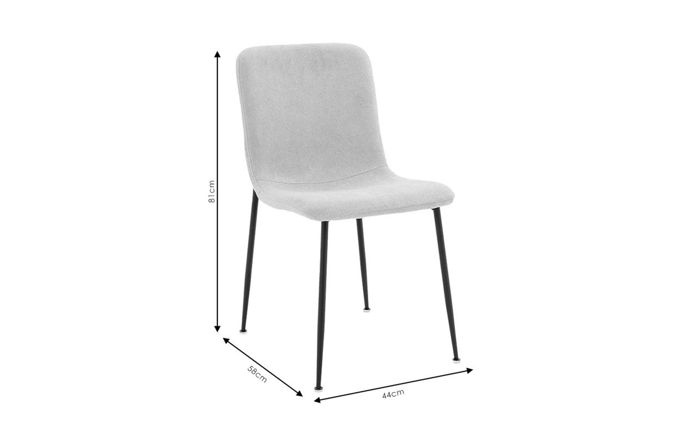 Dining chair Gratiffi, dark grey + black  2