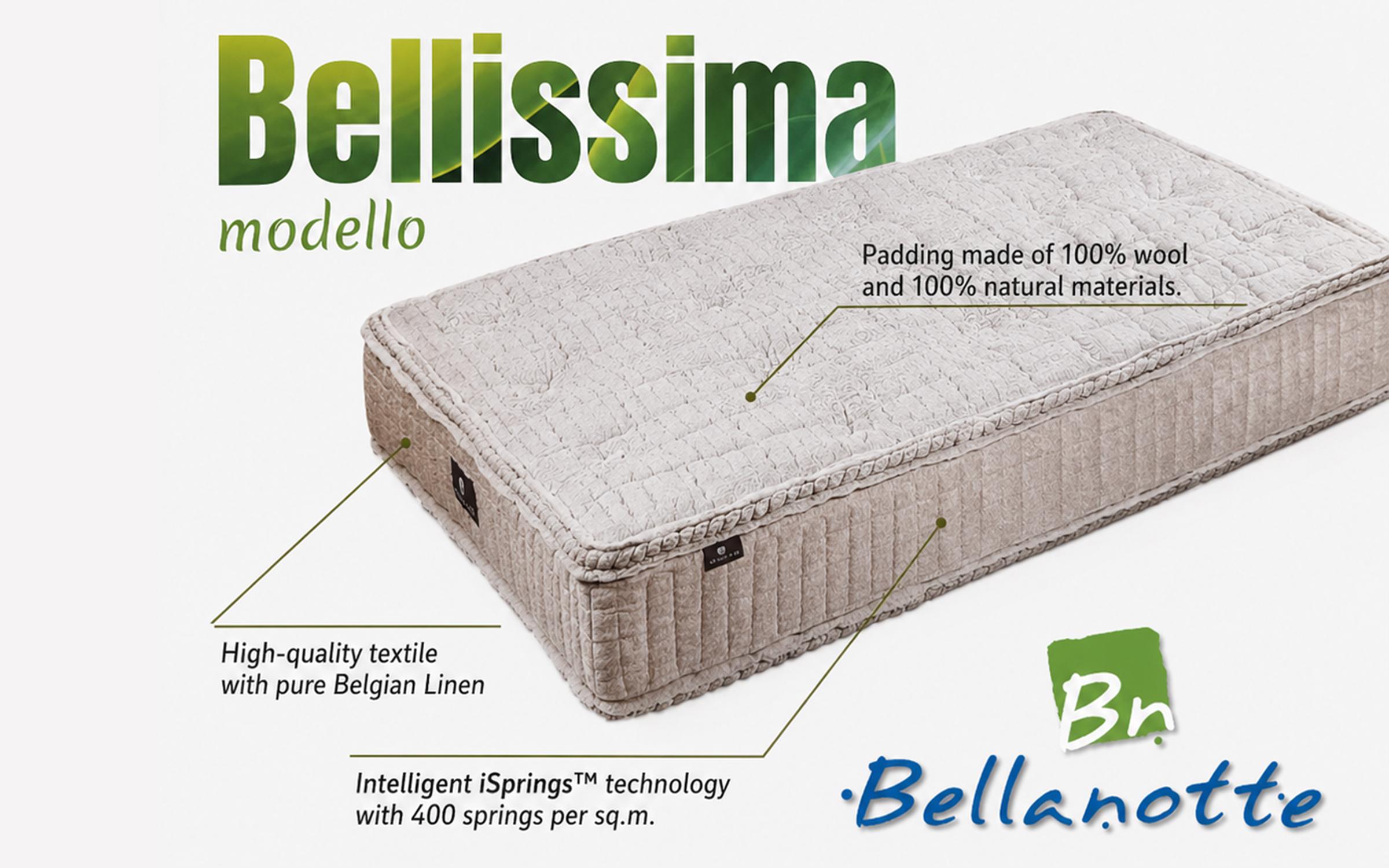 Mattress 180/200 cm, two-sided, 7-zone multipocket system, nano springs, height 28 cm, 16-year warranty, firmness: medium-firm Bellissima,   3