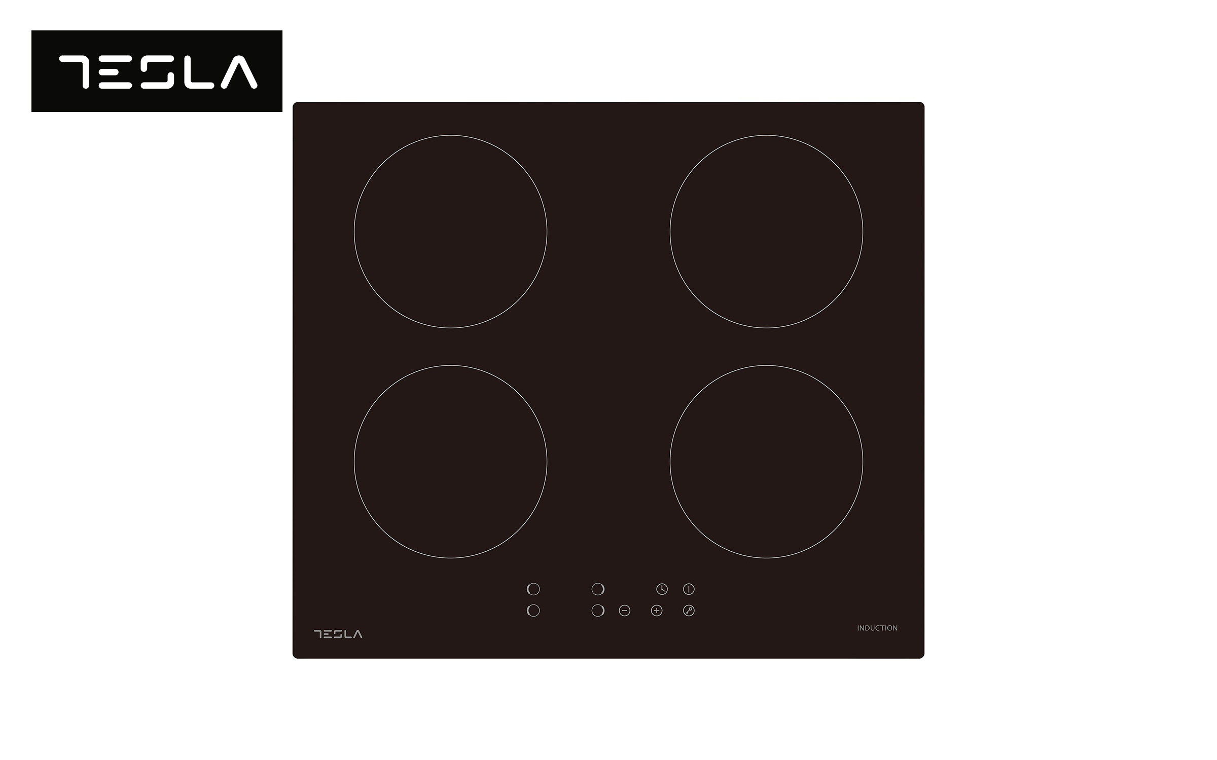 Induction hob TESLA, 4 zones HI6401MB, black  1
