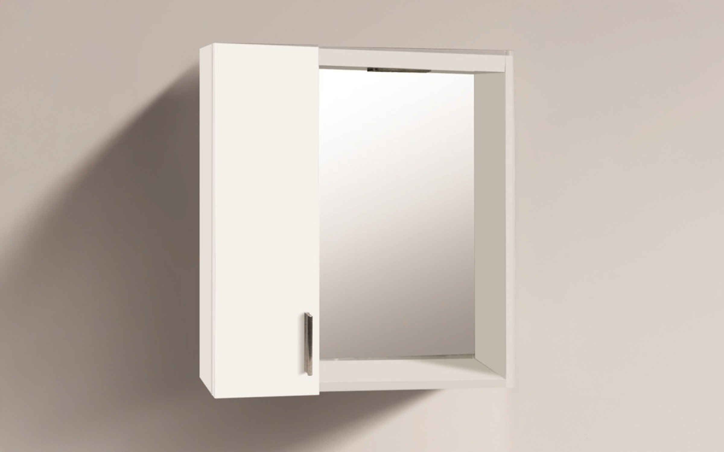 PVC mirror bathroom cabinet ICMC1013-60, white  1