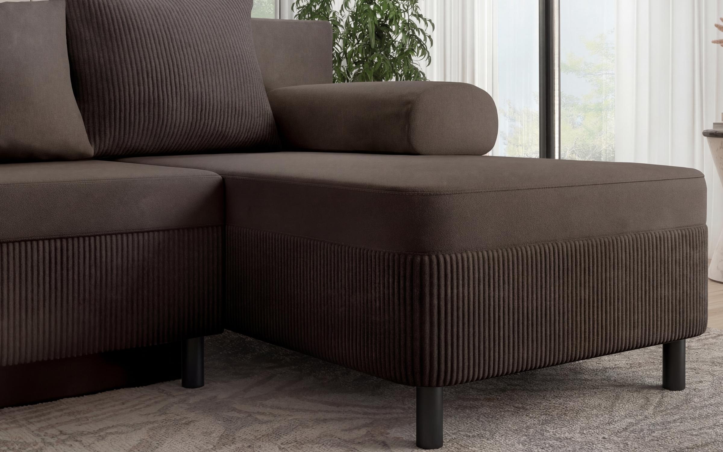 Extendable corner sofa Delano S, light brown  7