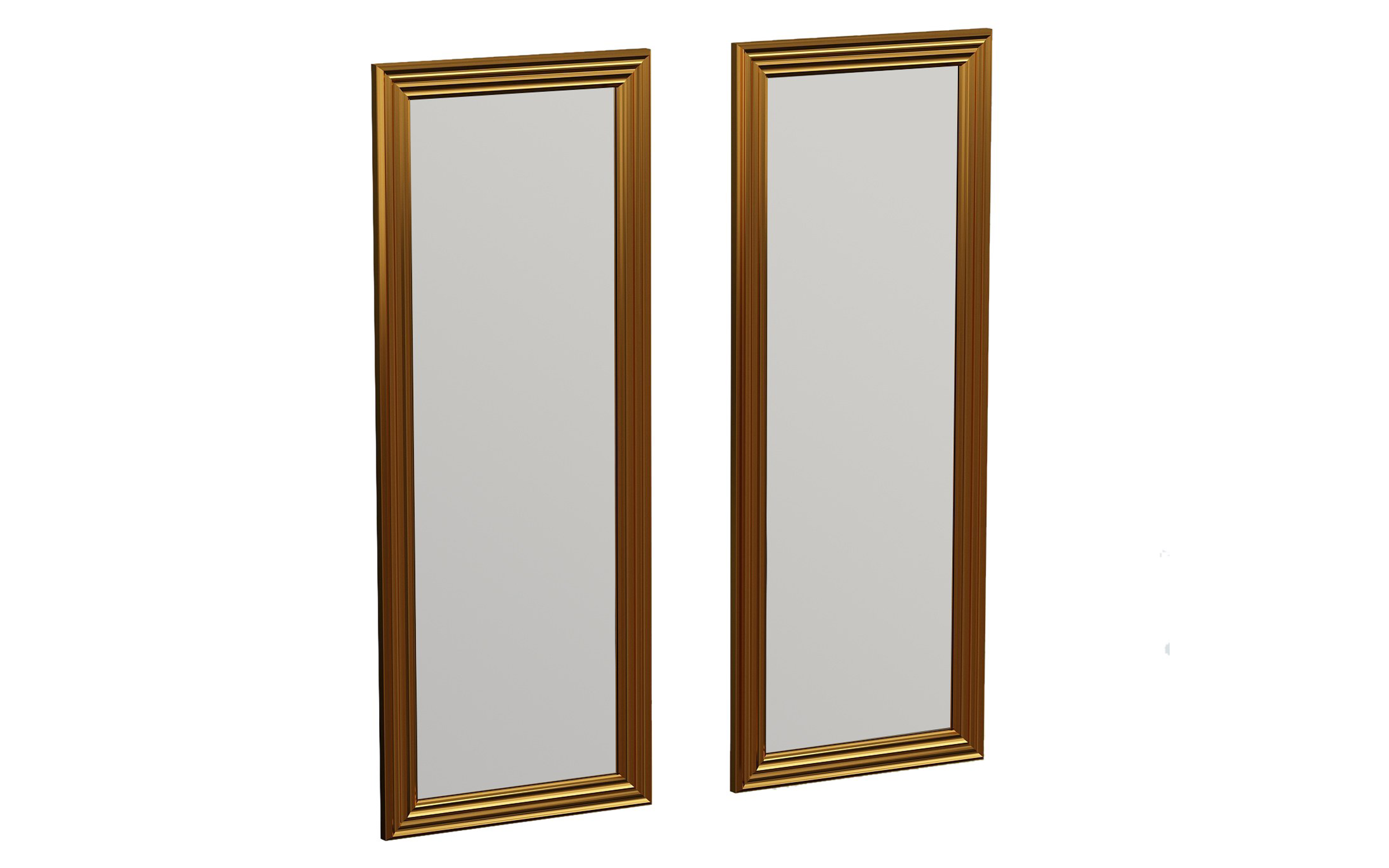 Set of 2 mirrors Candy, golden  2
