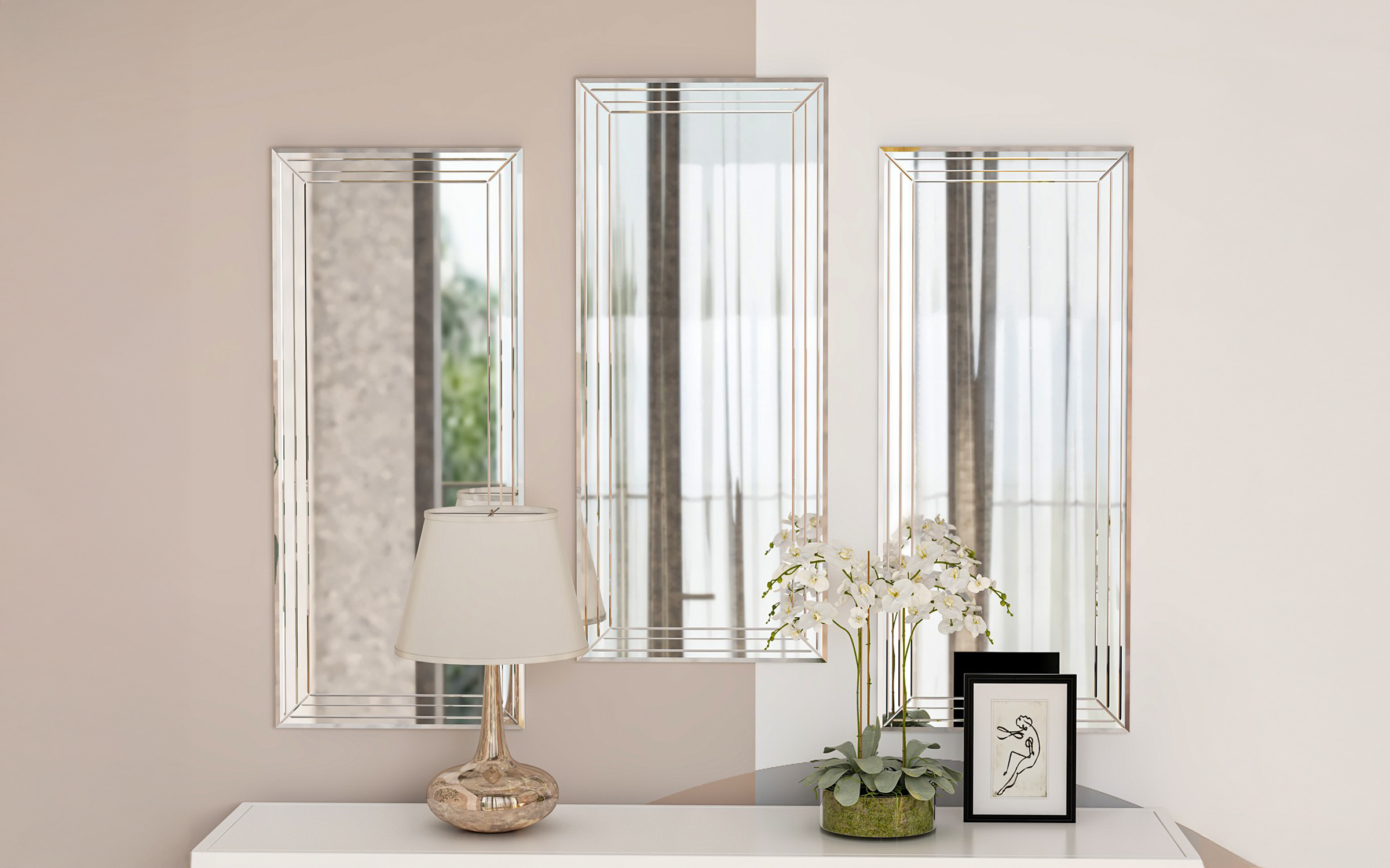 Set of 3 mirrrors Mini Neom, transparent  2