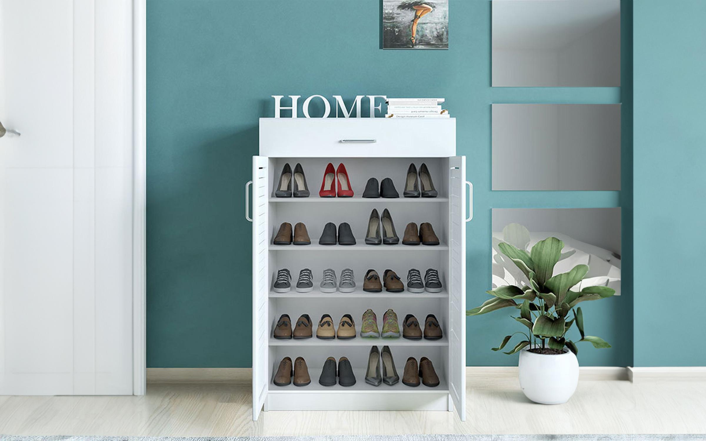 Shoe cabinet Sante 1, white  2