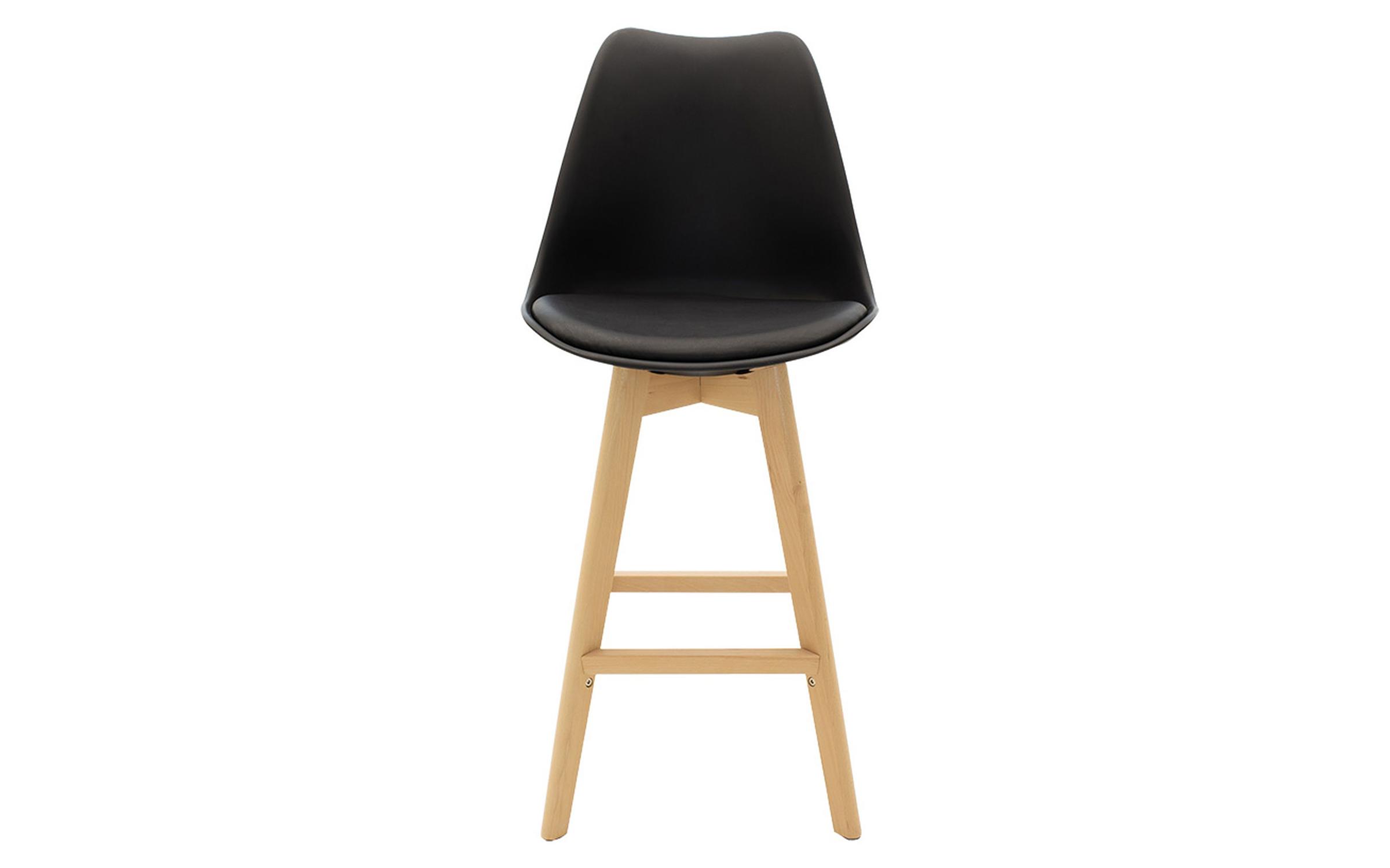 Bar chair Gaston II, black + oak  3