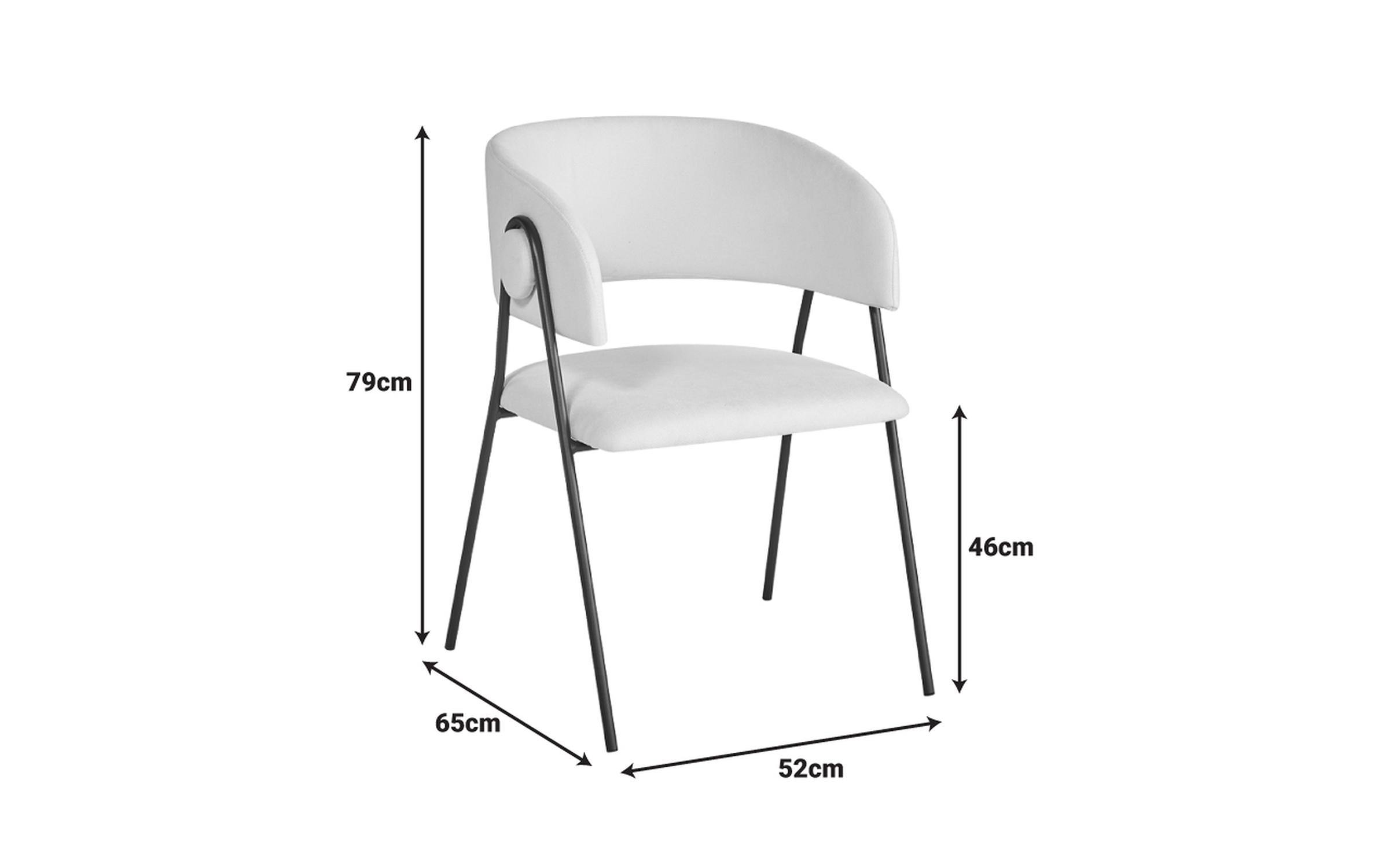 Dining chair Rachel, beige + black  2