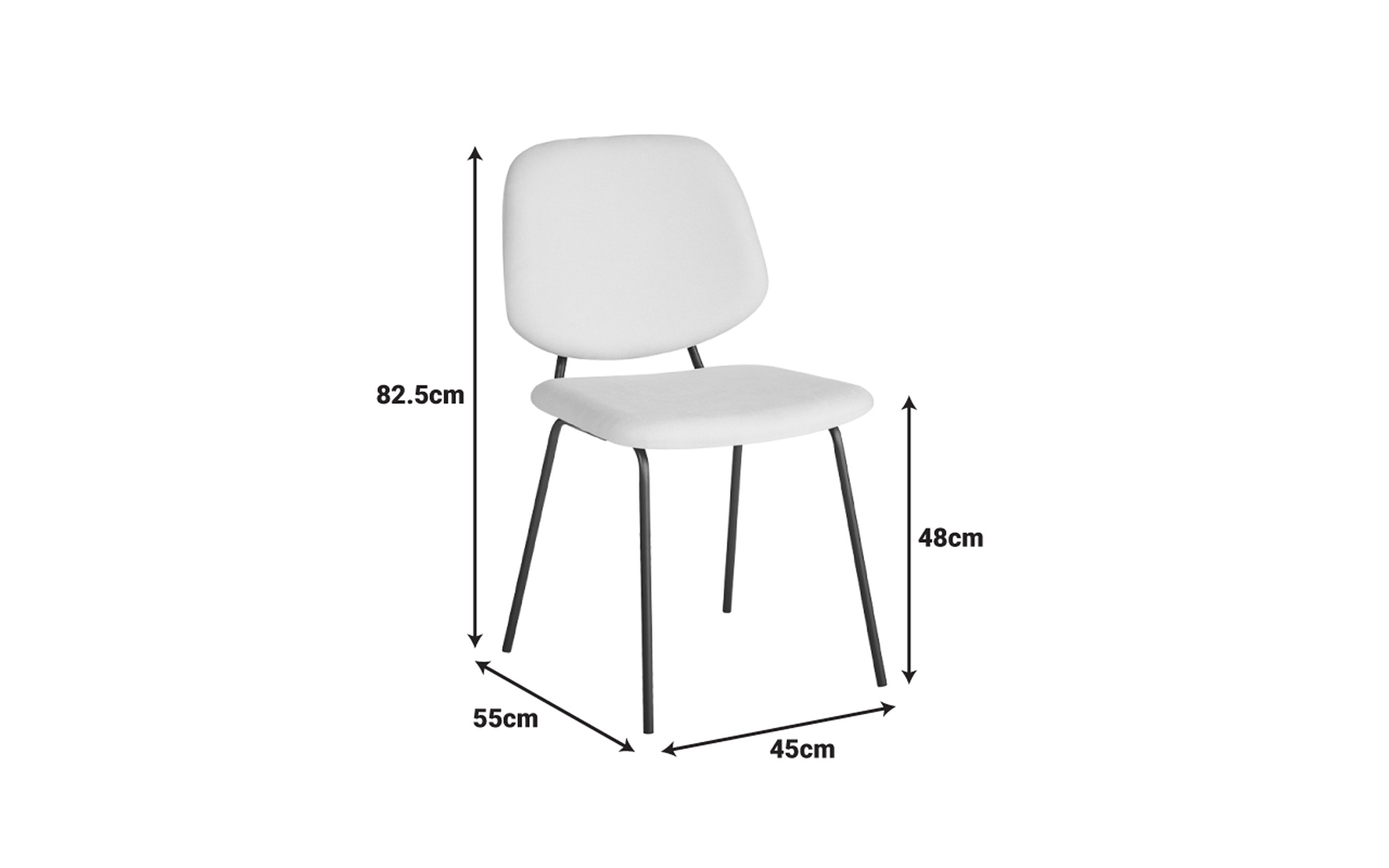 Visitor chair Pietro, anthracite + black  2