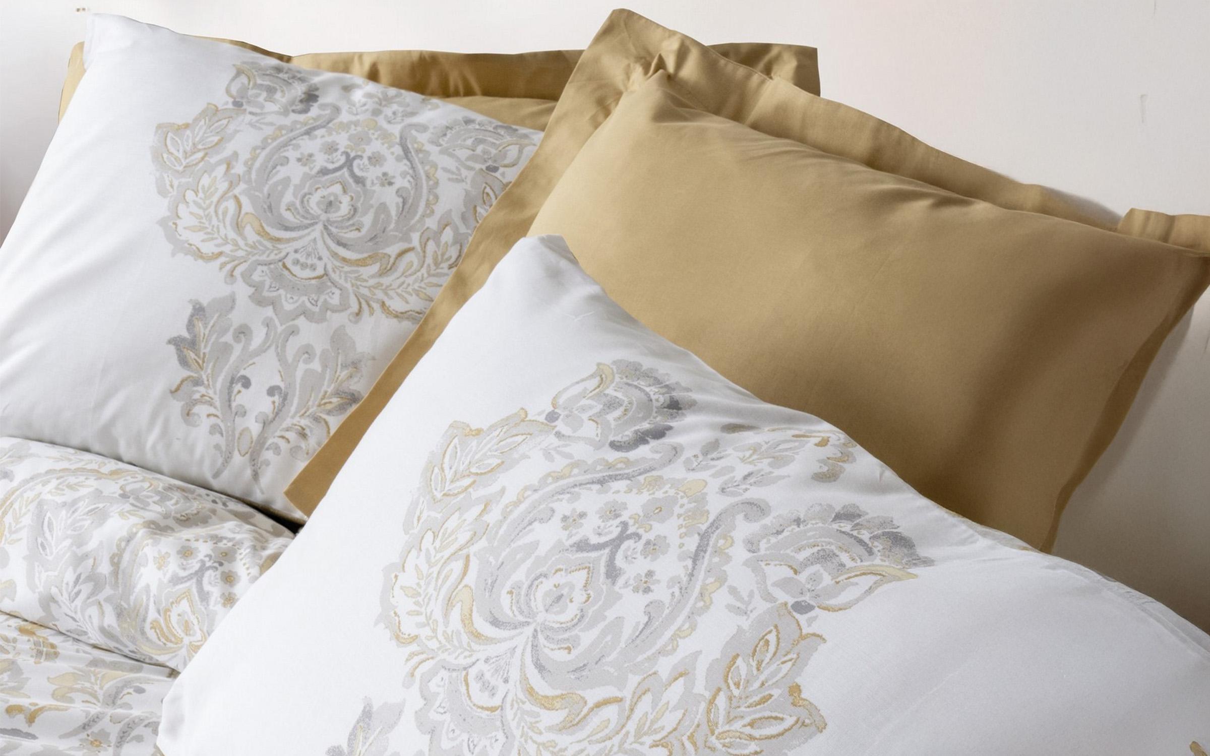 3 parts 160/220 cm; Ranforce 100% Cotton Bed linen Nava, mustard  2