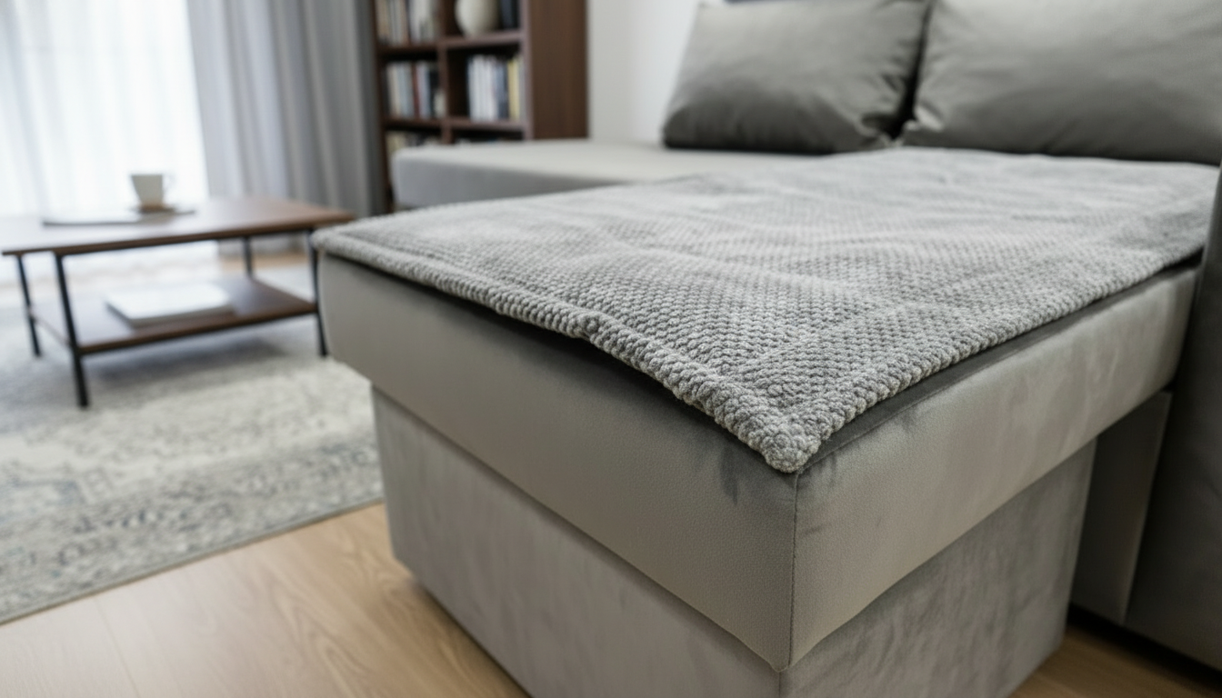 Sofa topper 150/62 cm 06842, two-sided, grey  3