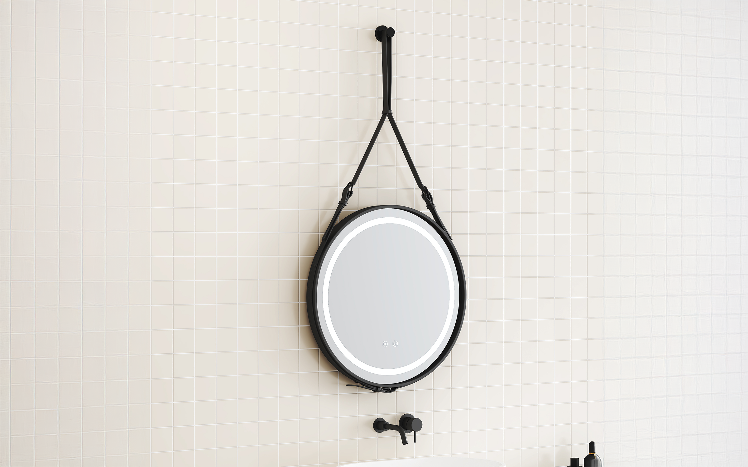 1398MB-60 Bathroom mirror with LED lights, 60/60 cm  2
